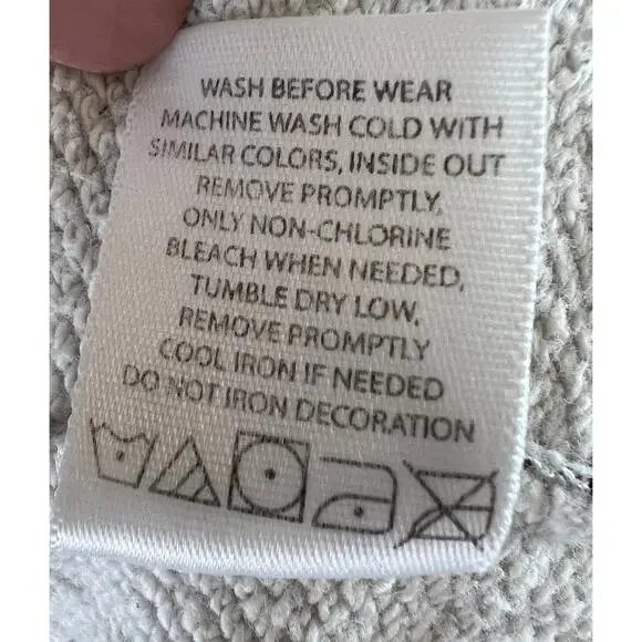 Harajuku Lovers Gray Spellout Graphic Zip Loose Hoodie Sweater S Small USA GENZ - Picture 10 of 10